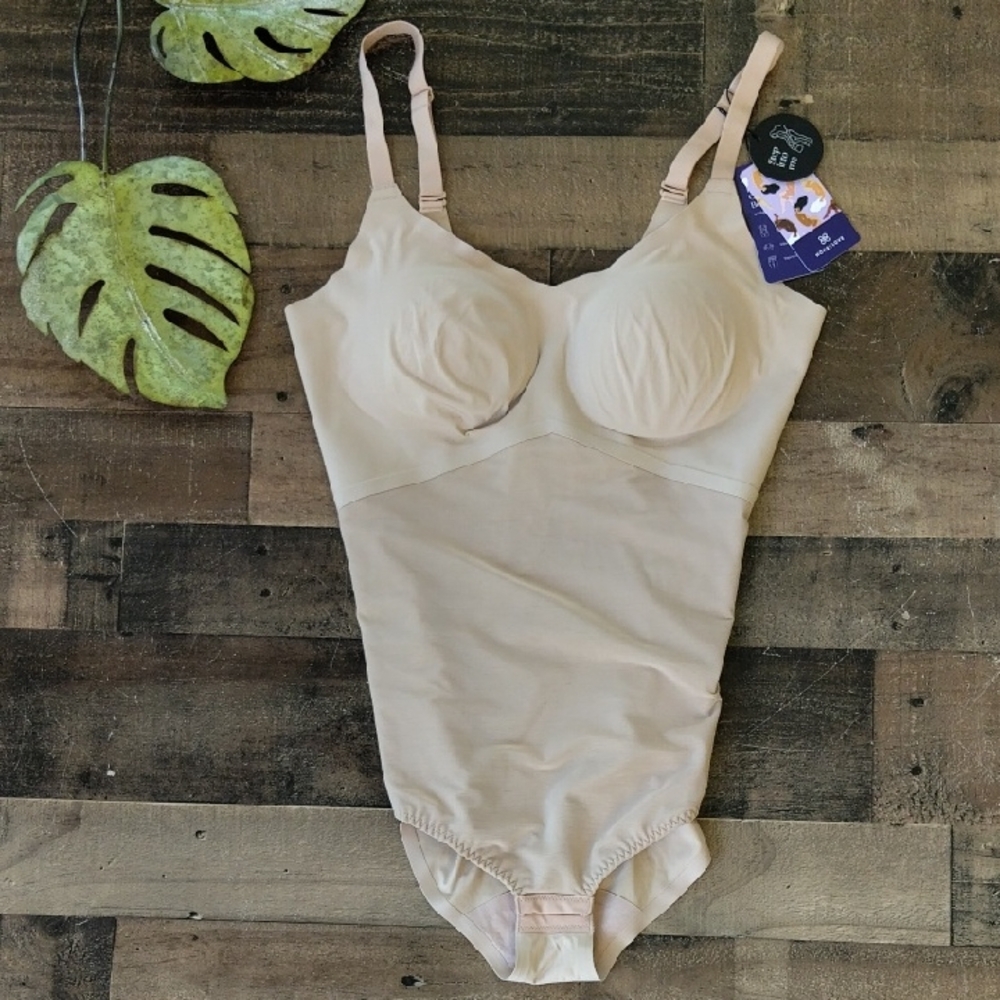 Honeylove NWT Cream Liftwear Cami Bodysuit Size 1X